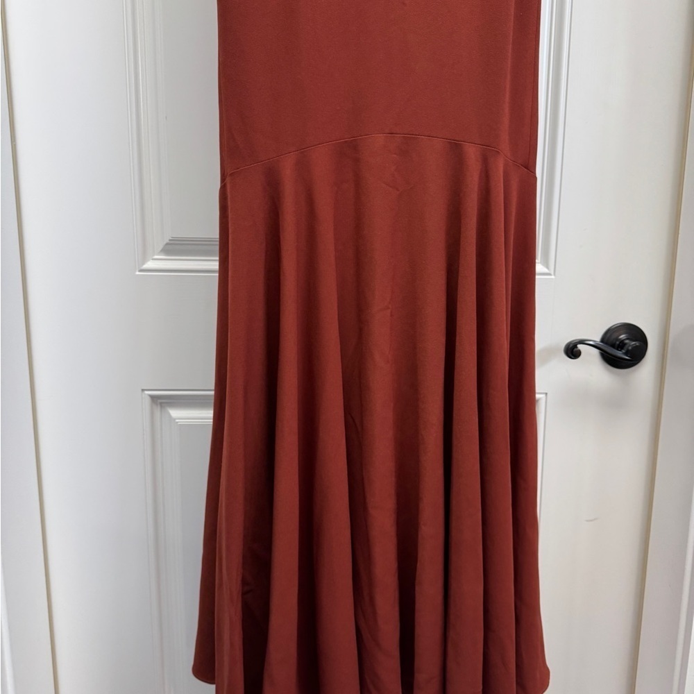 Zac Posen Terracotta Orange Sleeveless Mermaid Gown Dress New With $1,290 Tags — image 5 of 8